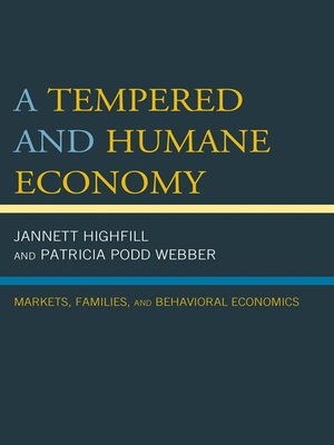 cover image of A Tempered and Humane Economy